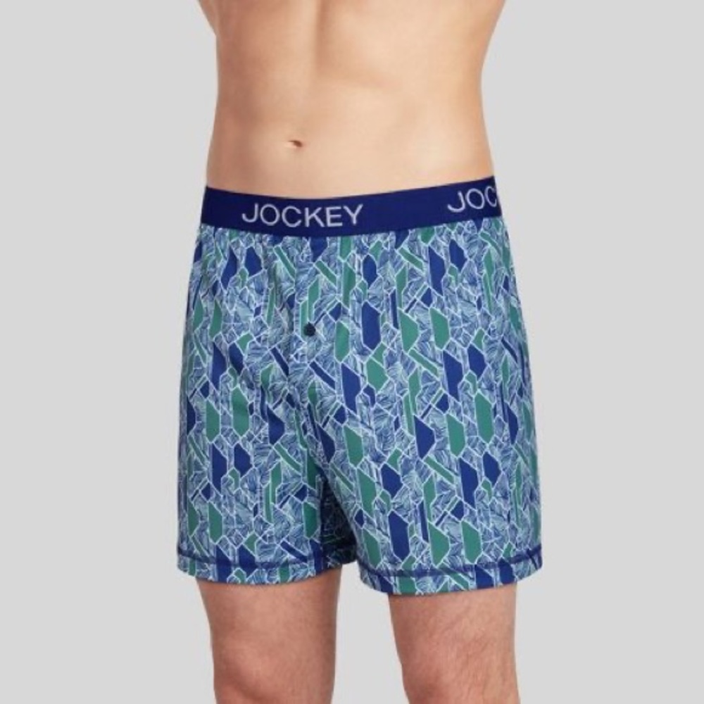 Jockey Generation Men's Microfiber Boxer Shorts - Lush Palm Geo